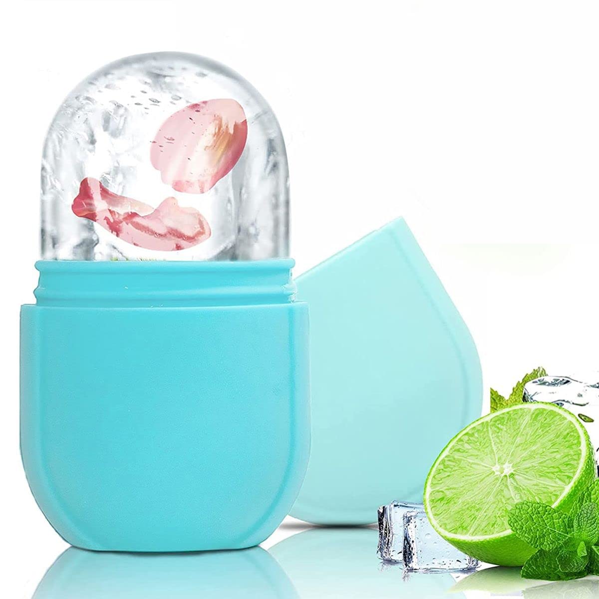 ZIBUYU Ice Face Roller for Swelling, Skincare Gift, Reusable Silicone Ice Facial Roller, Ice Bag Alternativefor Eliminate Edema,Ice Cube Moldfor Women, Calm Skin & Shrink Pore ZIBUYU Ice Face Roller for Swelling, Skincare Gift, Reusable Silicone Ice Facial Roller, Ice Bag Alternativefor Eliminate Edema,Ice Cube Moldfor Women, Calm Skin & Shrink Pore